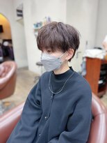 ハピネス 王寺店(Happiness) メンズライク ハンサムマッシュ ココアブラウン ハッシュカット