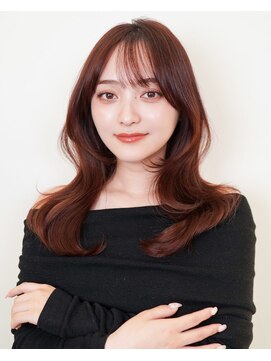 ラフィス ヘアー メリー 桂川店(La fith hair merry) 【La fith】チョコレートベージュ × フォワード巻き × 韓国風