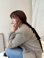 ユーフォリア 青山(Euphoria)&nbsp;20代30代　大人編み下ろしヘア　チョコブラウンカラー