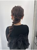 結婚式参列に♪/お呼ばれヘア/おとなっぽヘア/編み込み/ロング