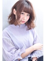 オウル(Owll)&nbsp;★DISHEL★ふわミディ大人ボブ★イルミナカラーボルドー