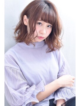 オウル(Owll) ★DISHEL★ふわミディ大人ボブ★イルミナカラーボルドー