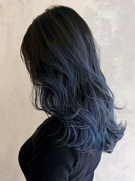 アイティーバイアルバム 松戸店(IT by ALBUM) ブルーバレイヤージュ_アースカラーくびれヘア_ba377061