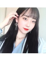 ブルーモスク トウキョウ(TOKYO) マスク美人 マスクヘア 韓国ヘア 前髪 春カラー くすみブルー