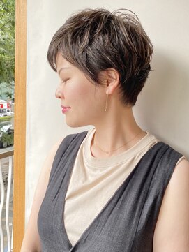 モリオフロムロンドン 原宿本店(morio from London) 【morio原宿】ベリーショート　透明感ハイライトカラー