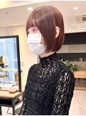 すとんっとミニボブ☆ピンクブラウン