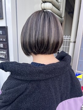 トーン(TONE) ボブ×コントラストハイライト/10代20代30代