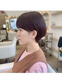 ☆スッキリ耳かけショート☆ワインレッドカラー