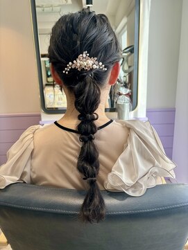 ネオリーブエクラ 上野御徒町店(Neolive eclat) 編み下ろしお呼ばれヘアセット