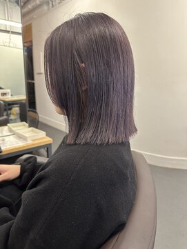 シア(sia) タッセルボブ/ダブルカラー/パープルグレー