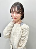 ショートボブマッシショート/前髪/イメチェン/グレージュカラー