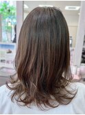 外ハネレイヤーカット＊アッシュブラウン＊アースカラー