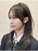 韓国風/レイヤー/小顔/前髪カット/髪質改善/グレージュ/透明感