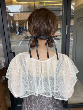 ヘア プロデュース キュオン(hair produce CUEON.) お呼ばれヘア×ツインヘア×リボン