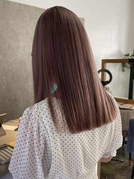 リムレスバイサンク 万代 新潟駅(LIMLESS by cinq) ミルクティーベージュダブルカラーケアブリーチインナーカラー