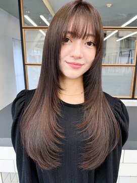 スタートウキョウ 渋谷駅(STAR TOKYO) 韓国風レイヤー大人可愛いロングシースルーバング20代30代40代