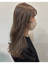 美容室ヒラトヤ 都南店&nbsp;耳かけ大人かわいいくすみオリーブ艶カラー20代30代40代50代