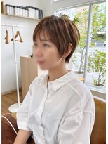 コムヘアー(COM HAIR)&nbsp;ミニショート。アッシュブラウン。