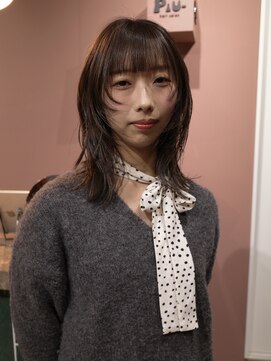 【フェイスレイヤー/渥美怜子】ミディアムレイヤー/ロブ