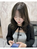 ノー バイ イオエ 西梅田(no. by ioe)&nbsp;ブリーチなしカラー/髪質改善/ミルクティーベージュ/小顔ヘア