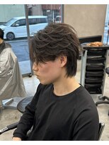 リット(LIT.)&nbsp;フェザーパーマ×ウルフ/富士/メンズパーマ/メンズカット