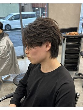 リット(LIT.) フェザーパーマ×ウルフ/富士/メンズパーマ/メンズカット
