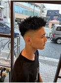 スキンフェード/アップバング/フェード/短髪/スパイキーショート