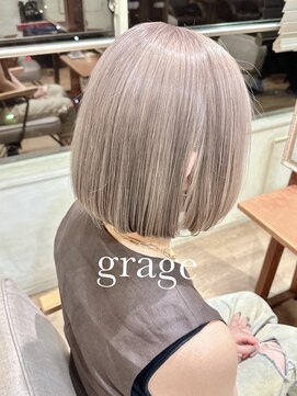 ヌフ(neuf) 透け感グレージュミニボブ【池袋/イメチェン/髪質改善】