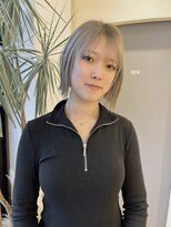 グラッド ナチュラル ヘアー(glad NATURAL HAIR)&nbsp;ハイトーンボブ × シースルーバング