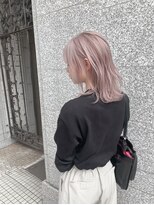 ロウル 池袋(LOWRL)&nbsp;ミルクティーブロンド/ダークブルー/デジタルパーマ/池袋