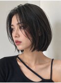 大人ボブ/グレージュ/髪質改善縮毛矯正/レイヤーボブ