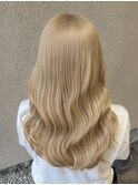 【ハイトーン特化】ハイトーンベージュ×艶ロング