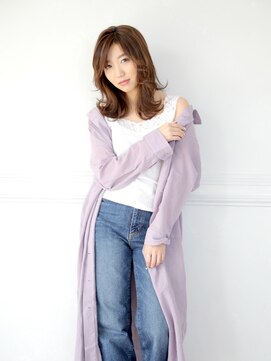 アビエクレール 河内花園(abije claire) 小顔レイヤーミディアム★20代30代50代 髪質改善