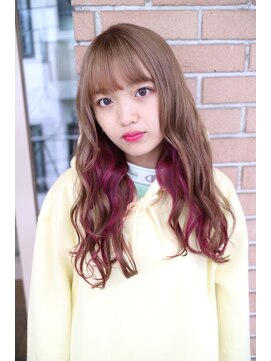 サロンドミルク 原宿(salon de MiLK) 【salon de MiLK 原宿】ピンクベージュ×インナーピンク