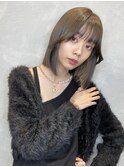 20代30代40代 切りっぱなしボブチョコレートグレージュM21