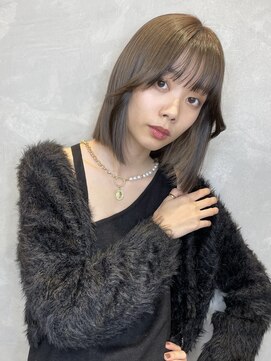 トルネード(TORNADO) 20代30代40代 切りっぱなしボブチョコレートグレージュM21