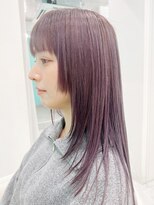 ドライブアンドビジョン 池袋(Drive&Vision)&nbsp;バイオレットブラウン×フルバングハッシュカット池袋/髪質改善]