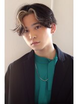 メンズカット バイ ソイクフ(メンズカット by SOY-KUFU)&nbsp;MEN'SHAIRアッシュブラックカルマパーマセンターパート