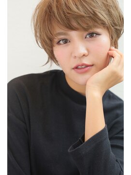 オブヘアー 宮崎台店(Of HAIR) ショートハイトーン可愛い大人ミルクティー艶簡単スタイリング