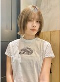 韓国風ウルフボブ レイヤー 髪質改善 デザインカラー 仙台 前髪