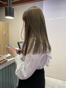 ローレン(LOREN) 透明感髪質改善ベージュダブルカラーミルクティーグレージュ