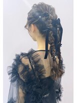 プルクラ ロッポンギ(Pulchra ROPPONGI)&nbsp;ツイン/ポニーテール/韓国風/韓国ヘア/リボン/パール/結婚式