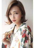 【morio札幌】札幌ボブ　大人かわいいかきあげ外ハネボブ