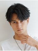 モテる黒髪ネープレスショート束感モテ髪ワックスなしマッシュ