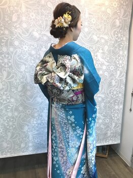 グラニーレ ヘア フィールド(granire hair field)の写真/【大宮駅西口3分】経験豊富なプロの着付師が担当するので帯も素敵にお仕上げします♪