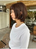 《Lily*渡邊》ブラウンカラー×ゆとりショートボブで秋冬ヘアに