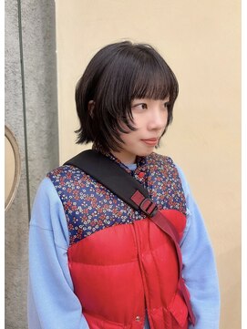 スニュウ(snuw) レイヤーボブマロンベージュインナーカラーブリーチ