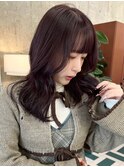 栄外ハネ大人女子柔らかミディアム髪型
