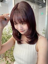 トリッカ 銀座(tricca)&nbsp;ナチュラルレイヤー/顔まわりレイヤー/ストレートヘア/小顔ヘア