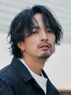 フィフスパーク(fifth PARK) 原宿メンズパーマルーズパーマシャドウパーマセンターパート緩め